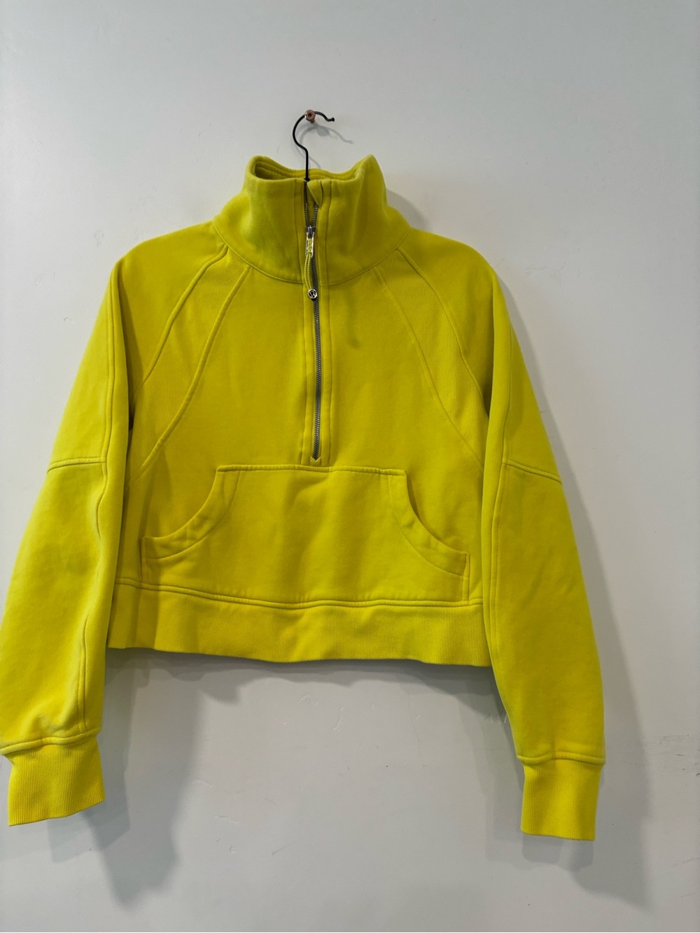 Lululemon Scuba Oversized Funnel Neck Half Zip Sonic Yellow Women Size XS/S